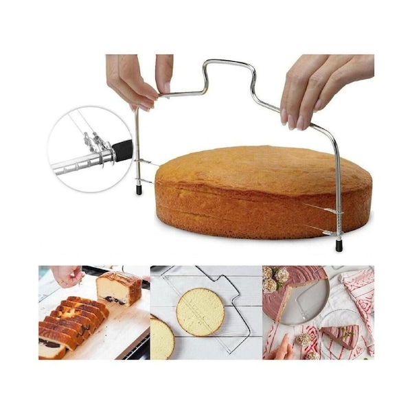 1x Cake Cutter Leveller Leveler Decorating Wire Slicer Cutting Tool Stainless Steel