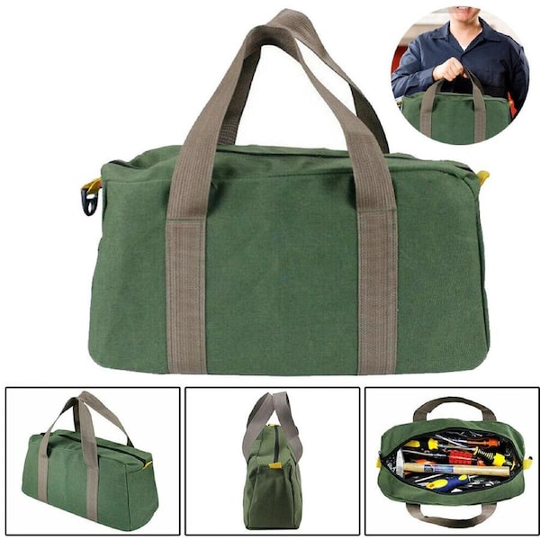 1x Waterproof Tool Bag Portable Storage Toolkit Hand Heavy Case Canvas Duty - Small