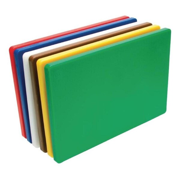 Trenton Set of 6 Polyethylene Cutting Board Colour Coded HACCP 380 x 510 x 19mm