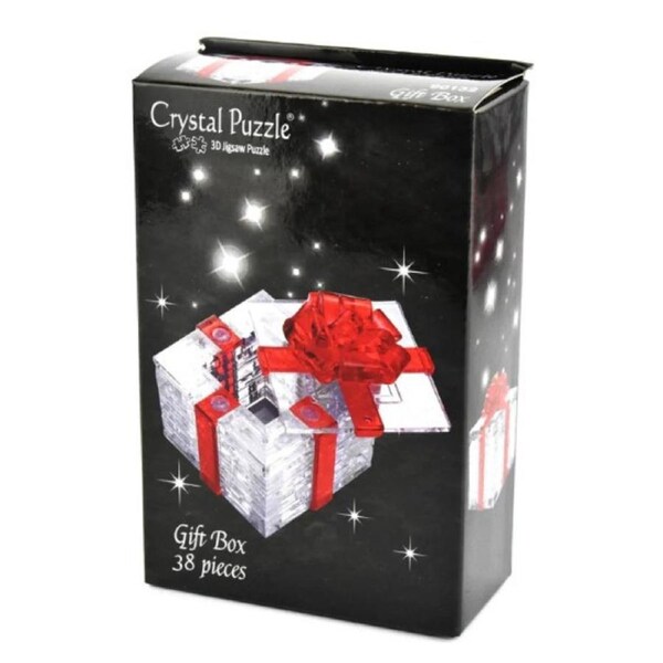 3D Red Ribbon Gift Crystal Puzzle
