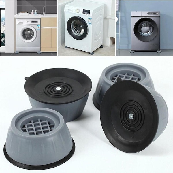 4Pc Washing Machine Support Pads Anti Vibration Leg Stopper Foot Pad