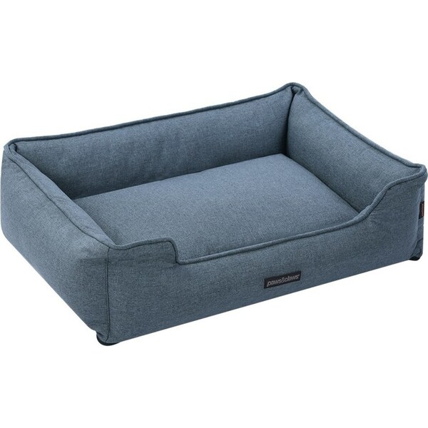 Paws & Claws 80x60cm Pia Walled Pet Bed Rectangle w/ Non-Slip Base Large Denim