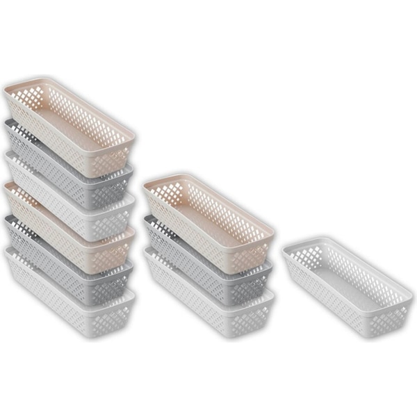 10x Boxsweden Kept Diamond 33x11cm Organiser Tray Storage Basket BPA Free Asst