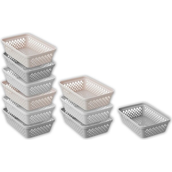 10x Boxsweden Kept Diamond 23.5x16cm Organiser Tray Home Storage Basket Assorted