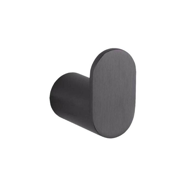 AQUAPERLA Rushy Round Stainless Steel Robe and Towel Hook - Gun Metal Grey
