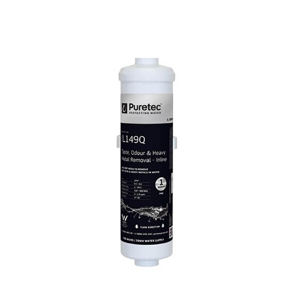 PURETEC Puretec X3 Replacement Cartridge - Inline/External Fridge KDF Carbon Filter - 1 Micron