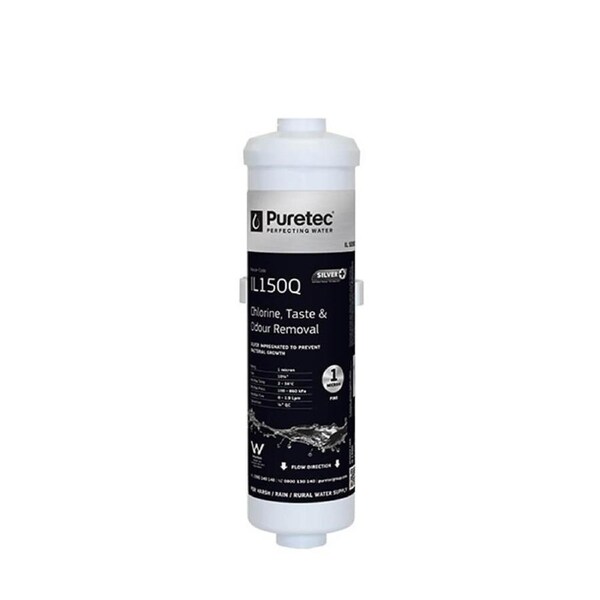 PURETEC Puretec X4 Replacement Cartridge - Inline/External Fridge Silver Impregnated Filter - 1 Micron