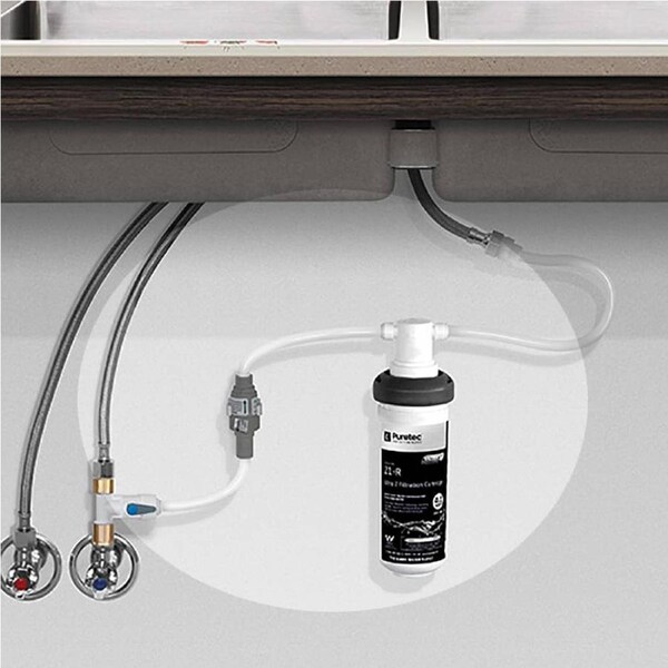 PURETEC Z1 Under Sink Mains Water Filter - Quick Twist Ultra Z Filtration - 0.1 Micron