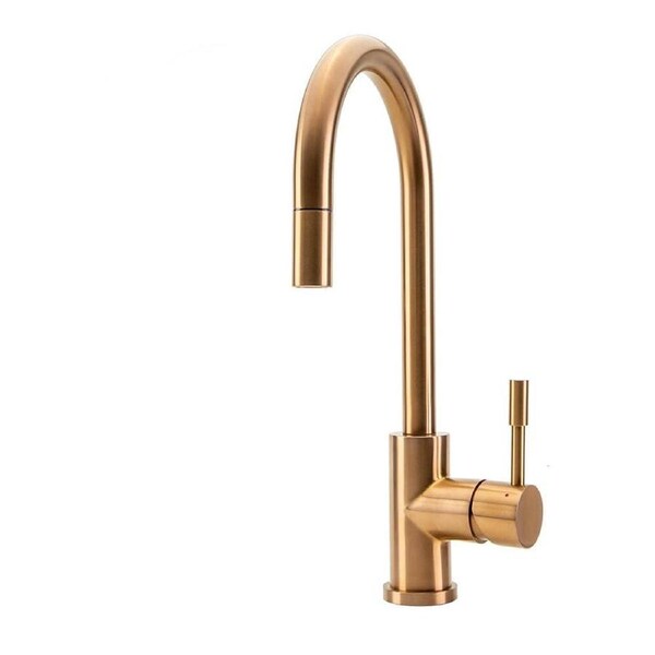 SWEDIA Klaas - Stainless Steel Kitchen Mixer Tap - Brushed Copper PVD Finish - with Pull-Out