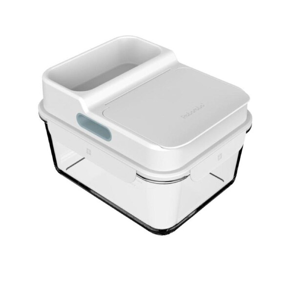 Robo Jeff Glass Rice Container 6L - White