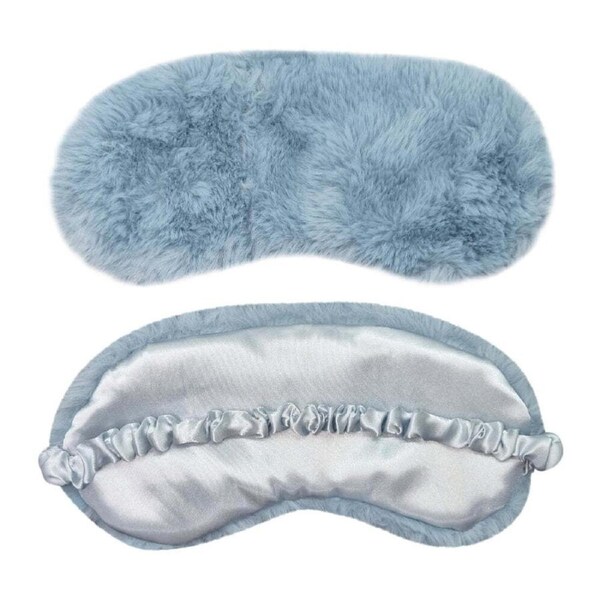 J. Elliot Holly 20x10cm Sleeping Eye Cover Travel Shade Mask Soft Padded Blue