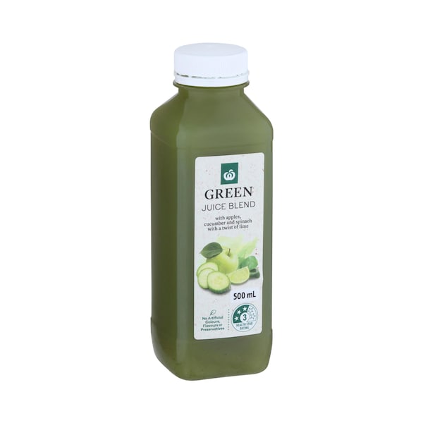 Woolworths Green Juice Blend Apple Cucumber & Spinach 500mL