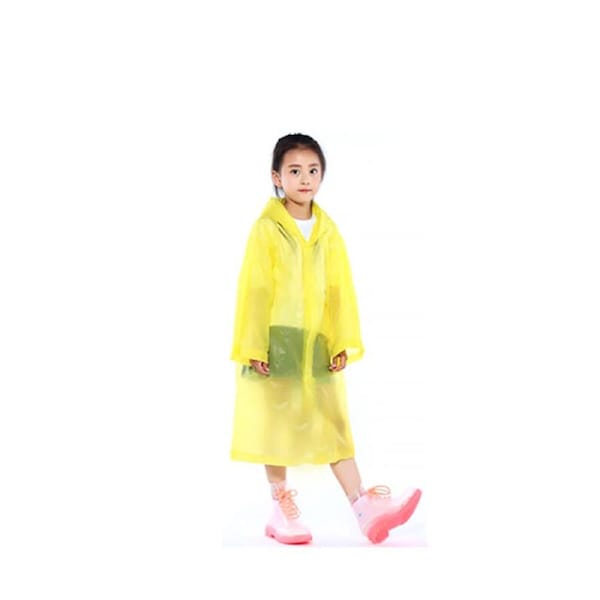 2pce Heavy Duty Kids Poncho-Yellow