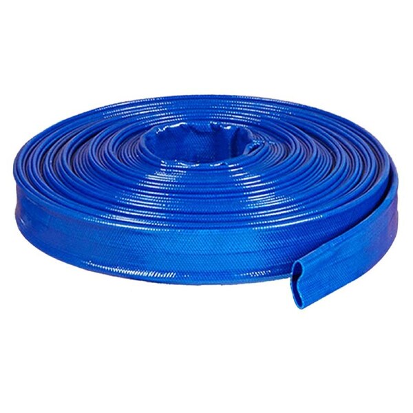 Rural Max 4-Bar Pressure PVC Lay Flat Water Discharge Hose 4"x100m Roll Blue