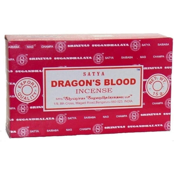 Satya Dragon Blood Incense Sticks Aroma Relaxation Fragrance 15g x 12 Packet