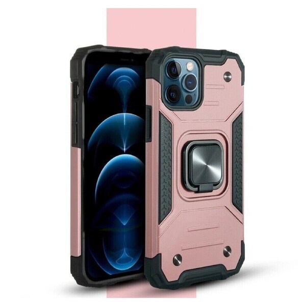 Cover Shockproof Case Magnetic Iphone Metal Ring Holder - IPhone 14 Prox Max Rose