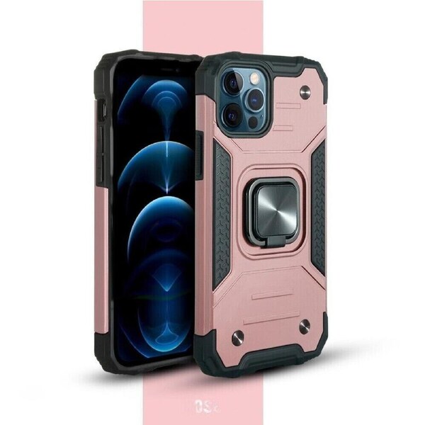 Cover Shockproof Case Magnetic Iphone Metal Ring Holder For IPhone 13 Rose