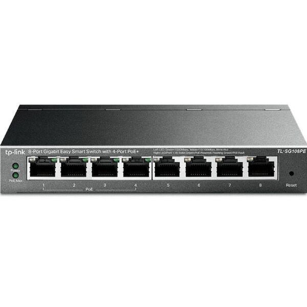 TP-Link TL-SG108PE 8-Port Gigabit Easy Smart Switch with 4-Port PoE