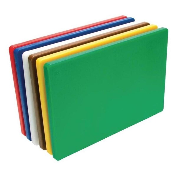 Set of 6 Colour Coded HACCP 380 x 510 x 13mm Polyethylene Cutting Chopping Reversible Boards