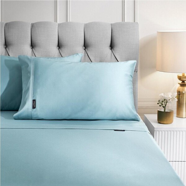 Sheraton Luxury Bamboo Cotton Sheet Set Sky Blue Queen
