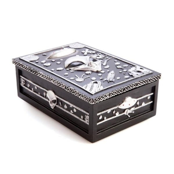 Alien Tarot Cards Crystal Trinket Jewellery Keepsake Box Case Crystal Storage