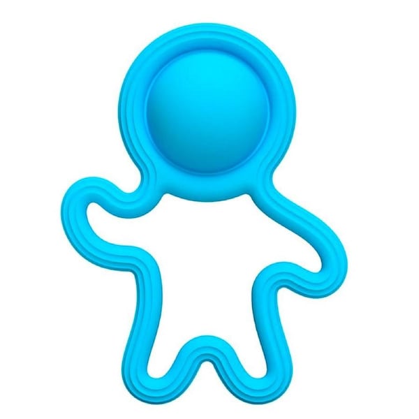 Fat Brain Toy Co. Lil Dimpl Kids Silicone Teether Toy Blue 14cm BPA-Free 0m+