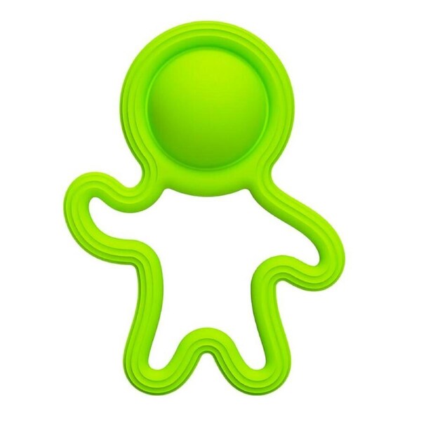 Fat Brain Toy Co. Lil Dimpl Kids Silicone Teether Toy Green 14cm BPA-Free 0m+