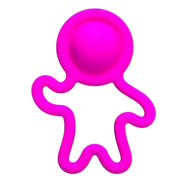 Fat Brain Toy Co. Lil Dimpl Kids Silicone Teether Toy Pink 14cm BPA-Free 0m+