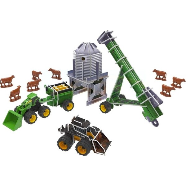 John Deere Monster Treads Eco-Snaps Medium Vehicle Kids Play Grain Toy Set 6y+