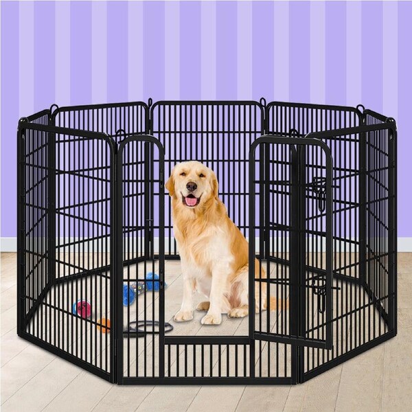 40 inch BEASTIE Pet Playpen Large 8 Panel Fence Enclosure Dog Metal Exercise Pen