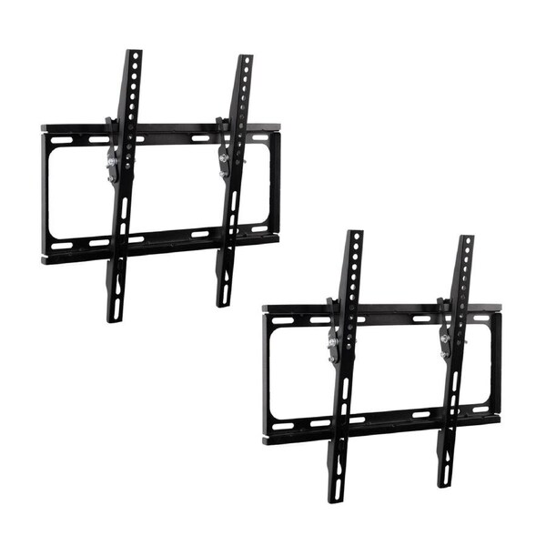 2x TV Wall Mount Bracket LCD LED Flat Tilt 32 40 50 55 60 65 70 Inch Slim 400mm