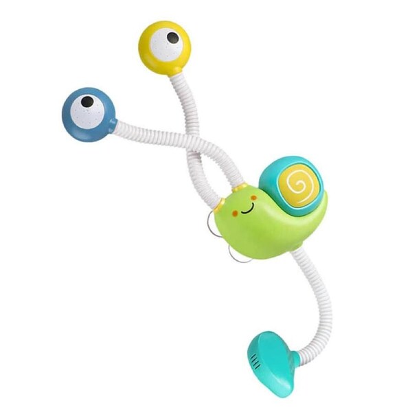 Nevenka Toddler Bath Toys Electric Shower Snail Double Sprinkler for 18M and up-Battery/Green