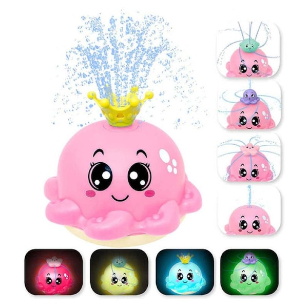 Nevenka Baby Bath Toys Octopus Ball with Spray Water and Light Up for Ages 3+