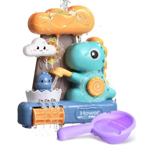 Nevenka Baby Bath Toy Dinosaur Suction Cup Turn for 3 years old and above