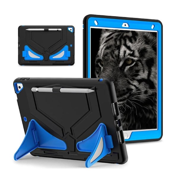 Nevenka iPad Case Heavy Duty with Kickstand for iPad 10.2 inch 2021/2020/2019-BlackBlue