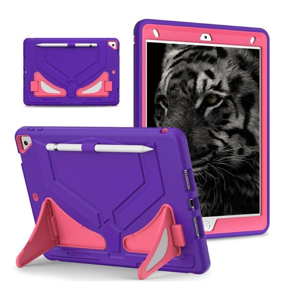 Nevenka iPad Case Heavy Duty with Kickstand for iPad 10.2 inch 2021/2020/2019-PurpleRosered