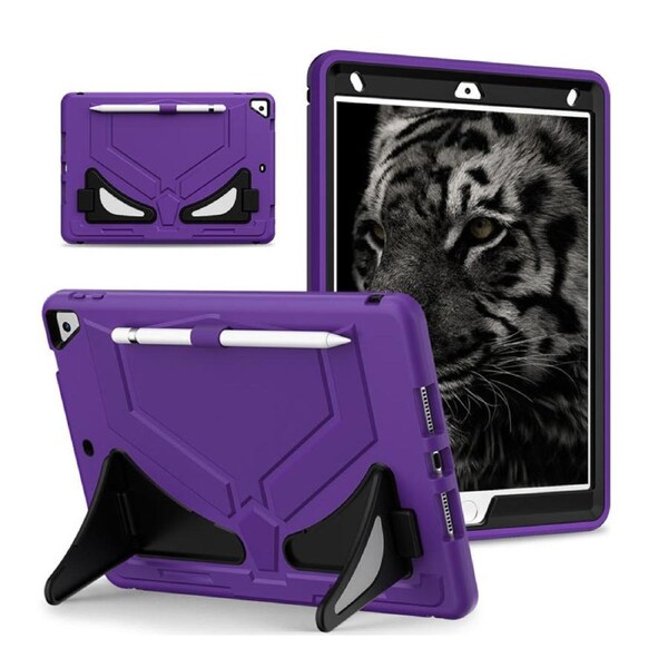 Nevenka Tablet Case Kids Friendly with Pencil Holder for iPad 11 2020/2021/2022-PurpleBlack
