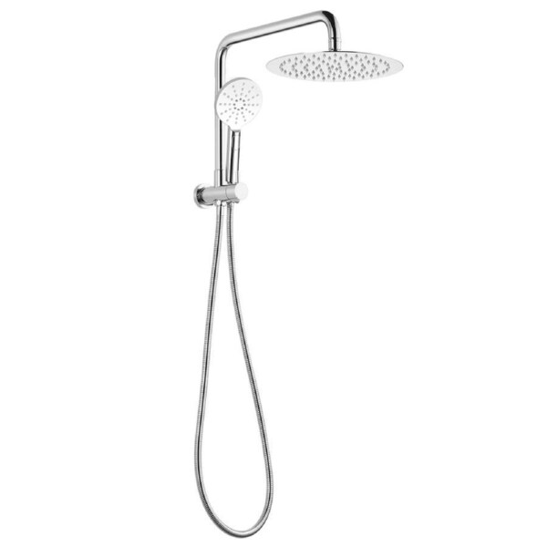 ACA WELS Chrome Shower Head Set Round 10" Rain 3-MODE Handheld Stainless Steel w/Diverter Shower Set