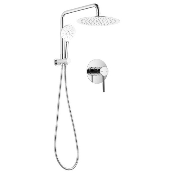 ACA WELS Chrome Shower Head Set With Mixer Tap Round 10" Rain 3-MODE Handheld Stainless Steel w/Diverter Shower Set