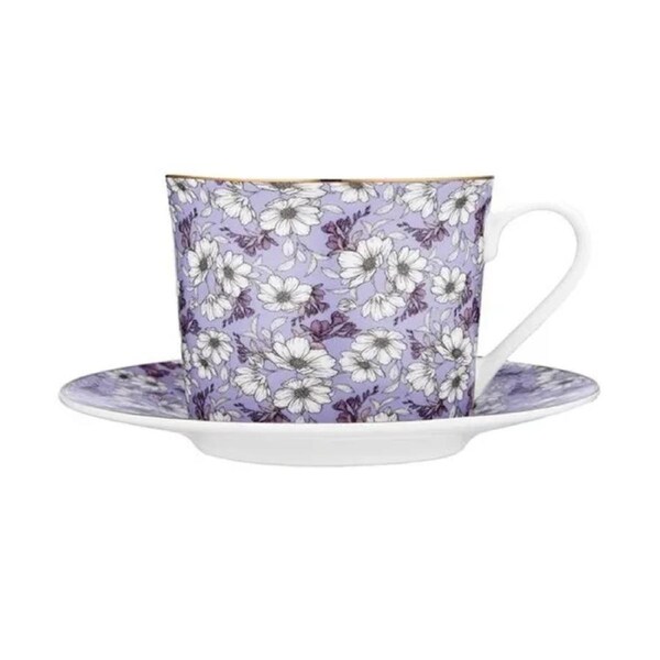 Ashdene Vintage Floral - Lavender Cup & Saucer
