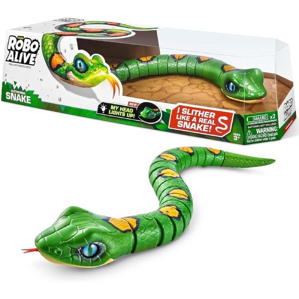 ZURU Robo Alive Green Slithering Snake Battery-Powered Robotic Toy