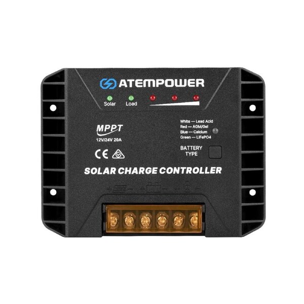 Atem Power 20A MPPT Solar Charge Controller Regulator Lithium Compatible 12V/24V