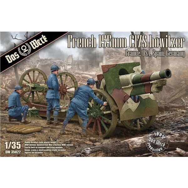 Das Werk 1/35 French 155mm C17S howitzer Plastic Model Kit [DW35022]