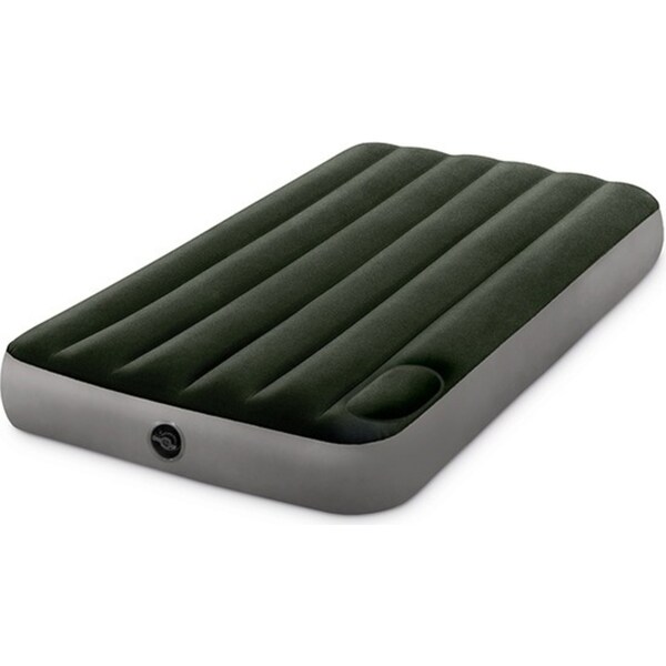 Intex Twin Dura-Beam Comfort Downy Inflatable Camping Airbed With Foot Bip