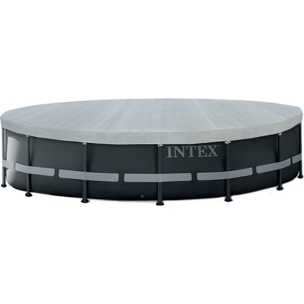 Intex 5.49M Deluxe Round Above Ground Outdoor Pool UV Protective Cover Set