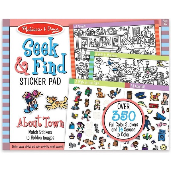 Melissa & Doug Seek & Find Sticker Pad - Around Town
