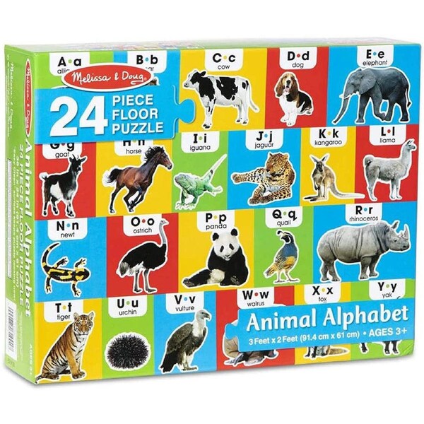 Melissa & Doug Animal Alphabet Floor Puzzle - 24 Piece