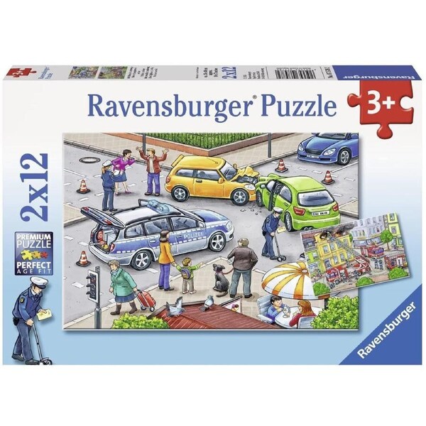 Ravensburger - Blue Lights on the Way Puzzles 2 x 12 Piece