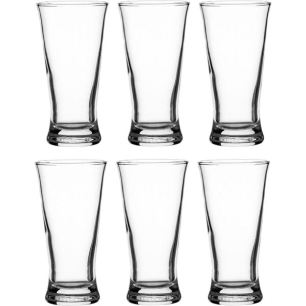 Crown Pilsner Beer Glasses 200ml - Set of 6
