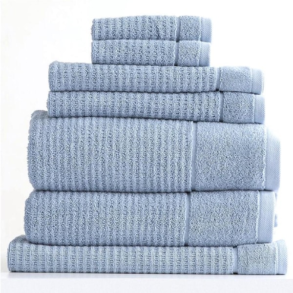 Renee Taylor Cambridge 7 Piece Towel Pack 650GSM Blue Mirage